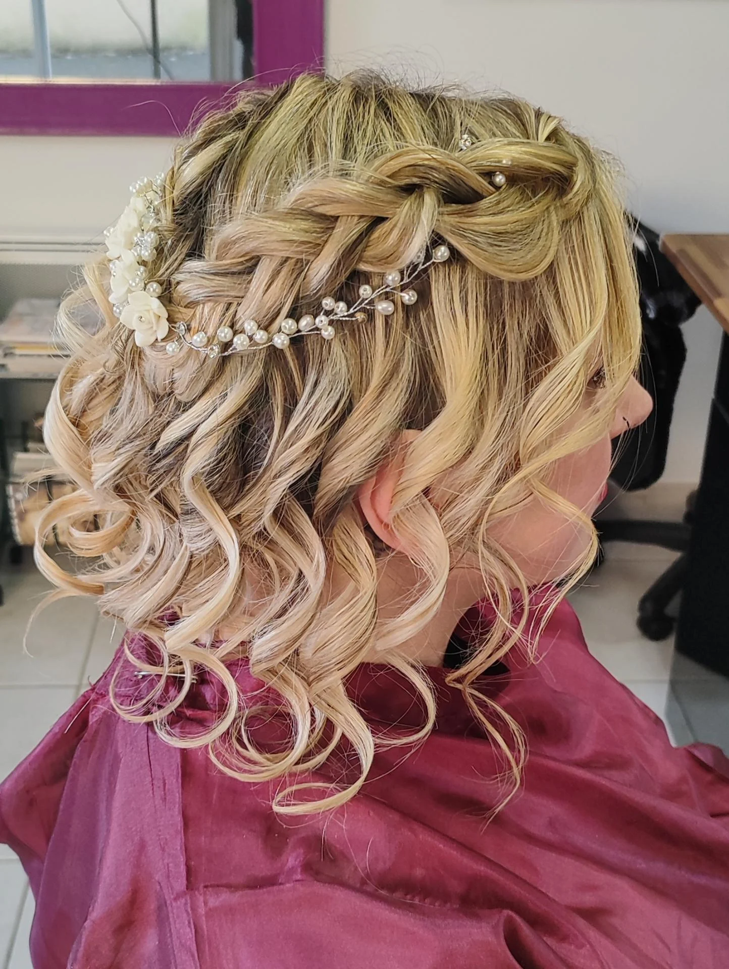 coifffure mariée avec natte