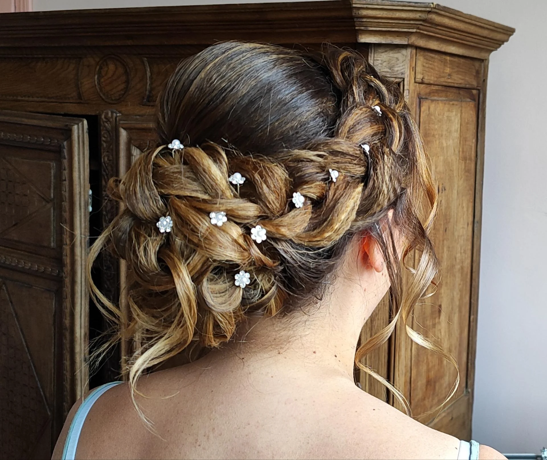 coiffure mariée avec natte